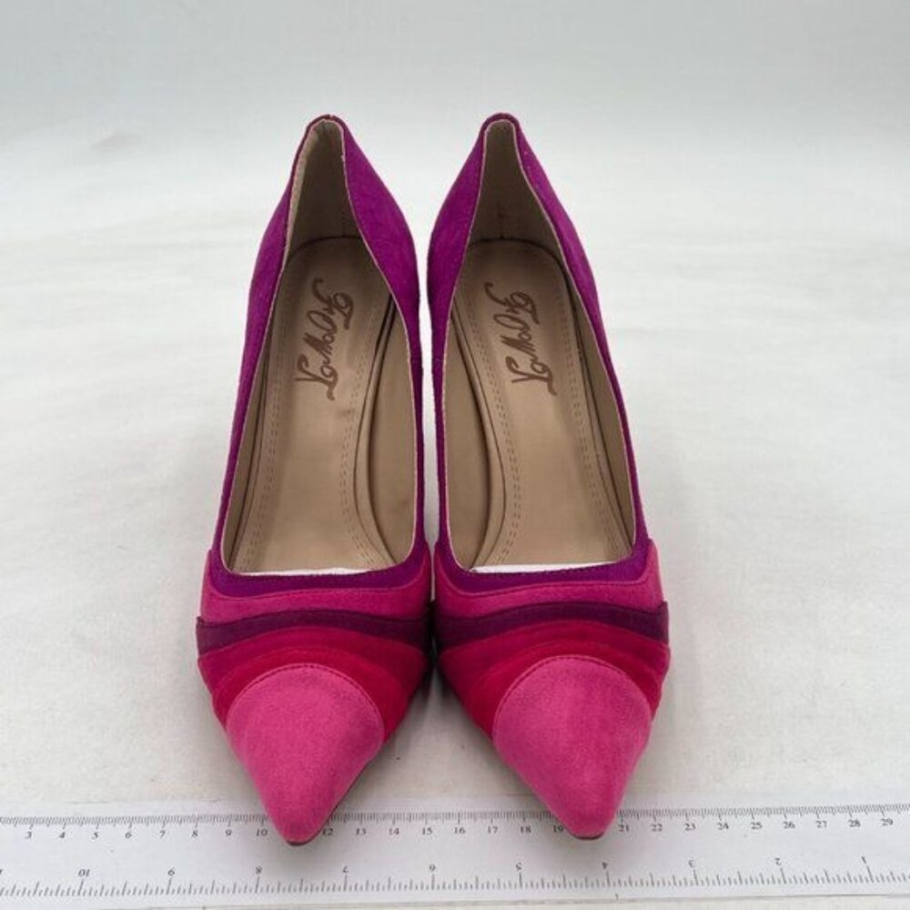 Fowt Purple Wave Pattern Pointed Toe Slip On Part… - image 3